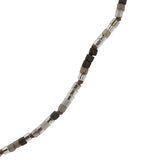 Collier doré perles grises Miyuki 38 cm