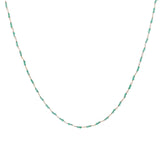 Collier doré avec duo onyx verte 75 cm