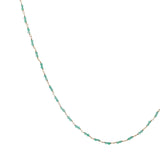 Collier doré avec duo onyx verte 75 cm