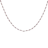Collier doré avec duo grenat 75 cm