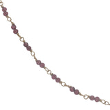 Collier doré avec duo grenat 75 cm