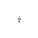 Boucle d'oreilles puce petite fleur avec zircons