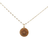 Collier doré médaille "hier, aujourd'hui, demain, toujours" 42 cm