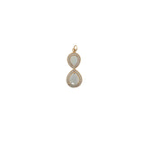 Charms doré infini avec pierre de lune et zircons