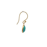 Golden faceted stone earrings