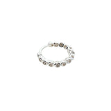 Mini créole fermée argent 925 zircons sertis clos