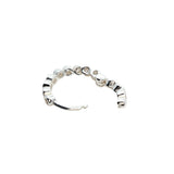 Mini créole fermée argent 925 zircons sertis clos
