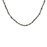 Collier doré en labradorite taillée en tubes 42 cm