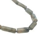 Collier doré en labradorite taillée en tubes 42 cm