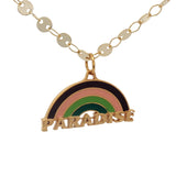 Collier doré arc en ciel paradise 42 cm