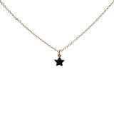 Collier doré étoile zircons 38 cm
