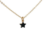 Collier doré étoile zircons 38 cm