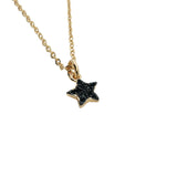 Collier doré étoile zircons 38 cm