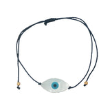 Bracelet doré fil fin oeil nacre ovale