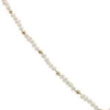 Collier doré perles de culture et perles dorées 42 cm