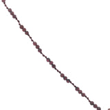 Collier doré grenat avec trèfle en coquillage et zircon  60 cm