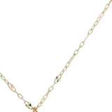 Collier doré médaillon pierre de lune et zircons 75 cm