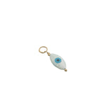 Charms doré oeil vertical en nacre