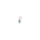 Charms doré petit coeur en nacre avec oeil
