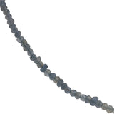 Collier doré avec pierres facettées en iolite 40 cm