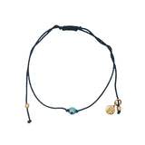 Fine colored thread bracelet and lucky eye