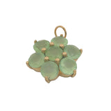 Charms doré fleur avec prehnite