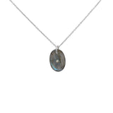 925 silver necklace with stone and zircon