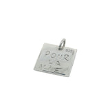 Charms argent 925 plaque carrée "amis pour la vie"