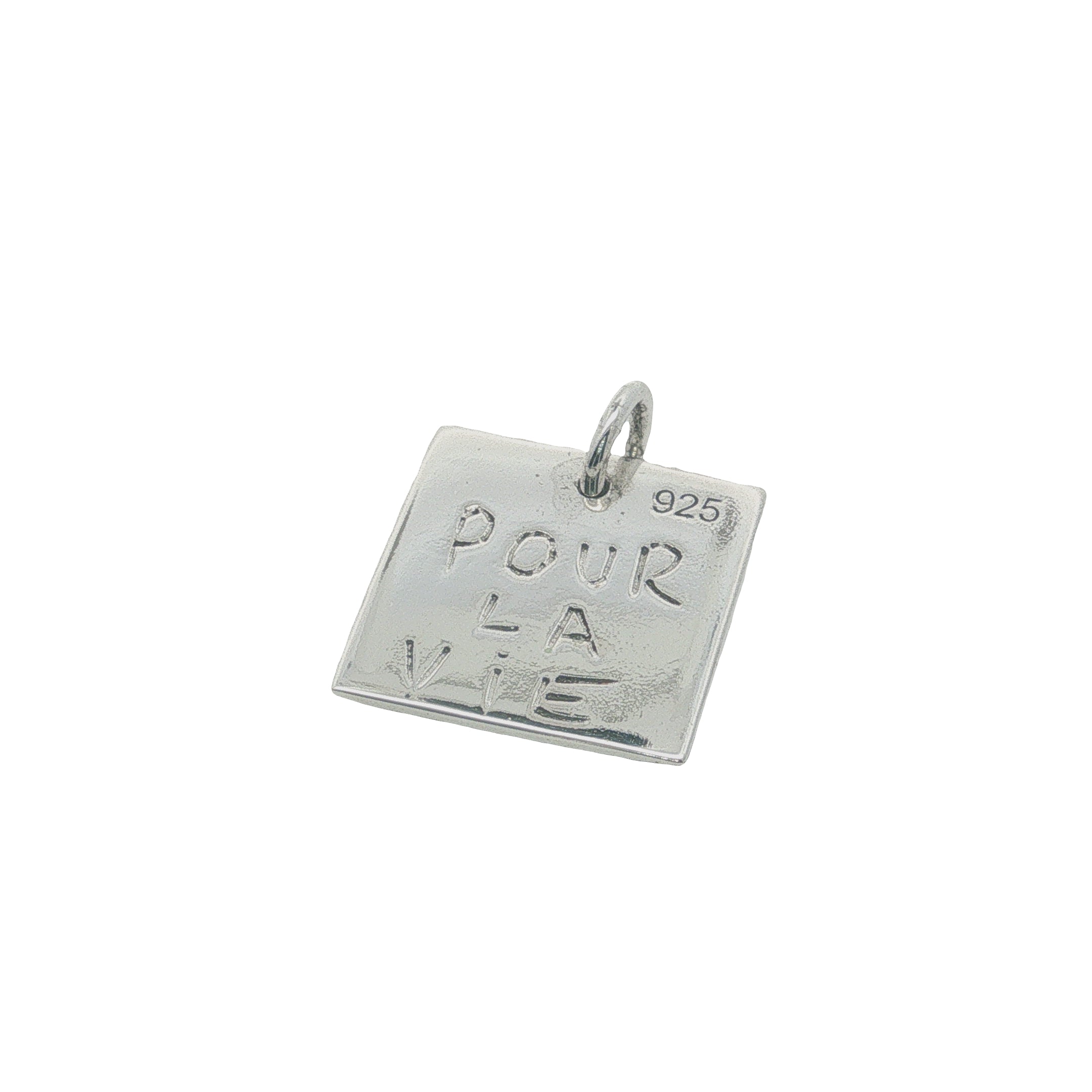 Charms argent 925 plaque carrée "amis pour la vie"