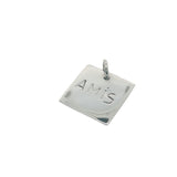 Charms argent 925 plaque carrée "amis pour la vie"