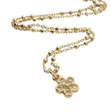 Collier doré fleur zircons 38 cm