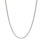 Matte oxidized 925 silver ball mesh necklace