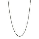Matte oxidized 925 silver ball mesh necklace