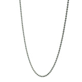 Matte oxidized 925 silver ball mesh necklace