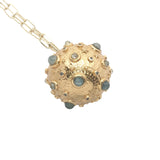 Sautoir Bola doré avec labradorite et pierre de lune 110 cm