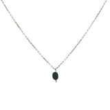 Collier doré onyx noire avec anneau pour charms 50 cm