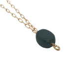 Collier doré onyx noire avec anneau pour charms 50 cm