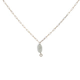 Collier doré pierre de lune avec anneau pour charms 50 cm