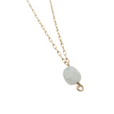 Collier doré pierre de lune avec anneau pour charms 50 cm