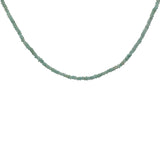 Collier doré avec pierres facettées en amazonite 40 cm