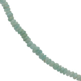 Collier doré avec pierres facettées en amazonite 40 cm