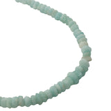 Collier doré avec pierres facettées en amazonite 40 cm