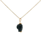 CHARM gold black skull