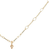 Collier doré soleil avec oeil en nacre 50 cm