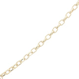 Collier doré croix baroque avec zircons 50 cm