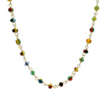 Collier doré perles miyuki multicolores