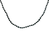 Collier doré perles noires brillantes et mates 90 cm