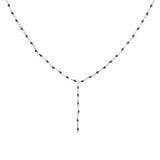 Collier doré base chapelet chaine rosary lapis lazulis 54 cm