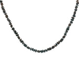 Collier doré perles en bois et disques de coquillage marron 90 cm
