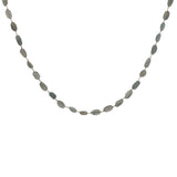 Collier doré avec pierres de labradorite ovales 46 cm